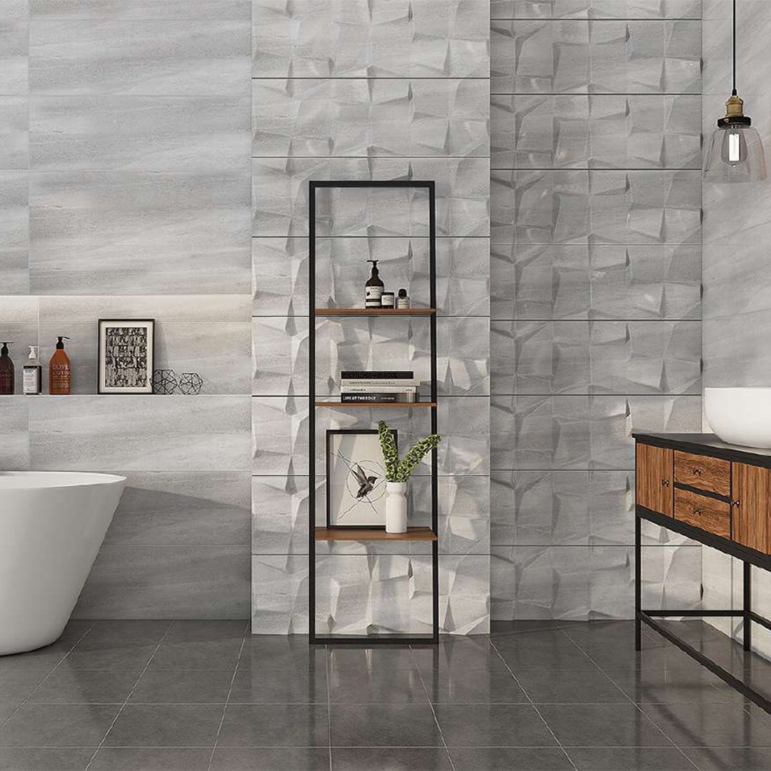 Фаянс Kazio Grey релеф 30х90  – Pars Ceramica 11.29.1004.0355 – снимка 1